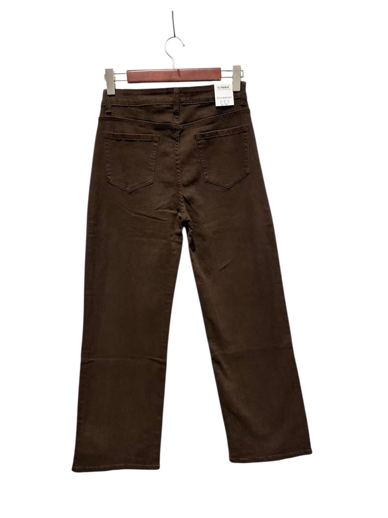 CHOCOLATE BROWN G-SMACK WIDE LEG JEANS