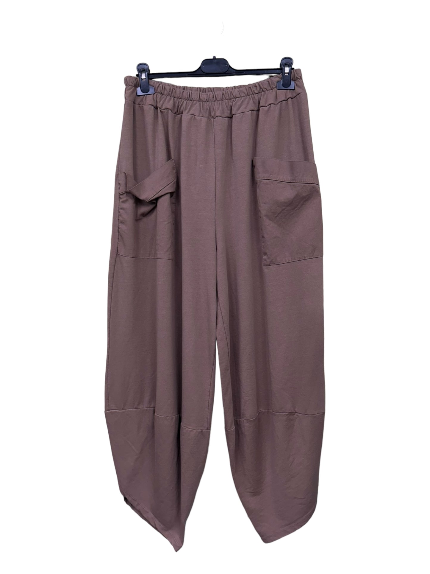 Pocket Front Tulip Leg Cocoon Shape Joggers