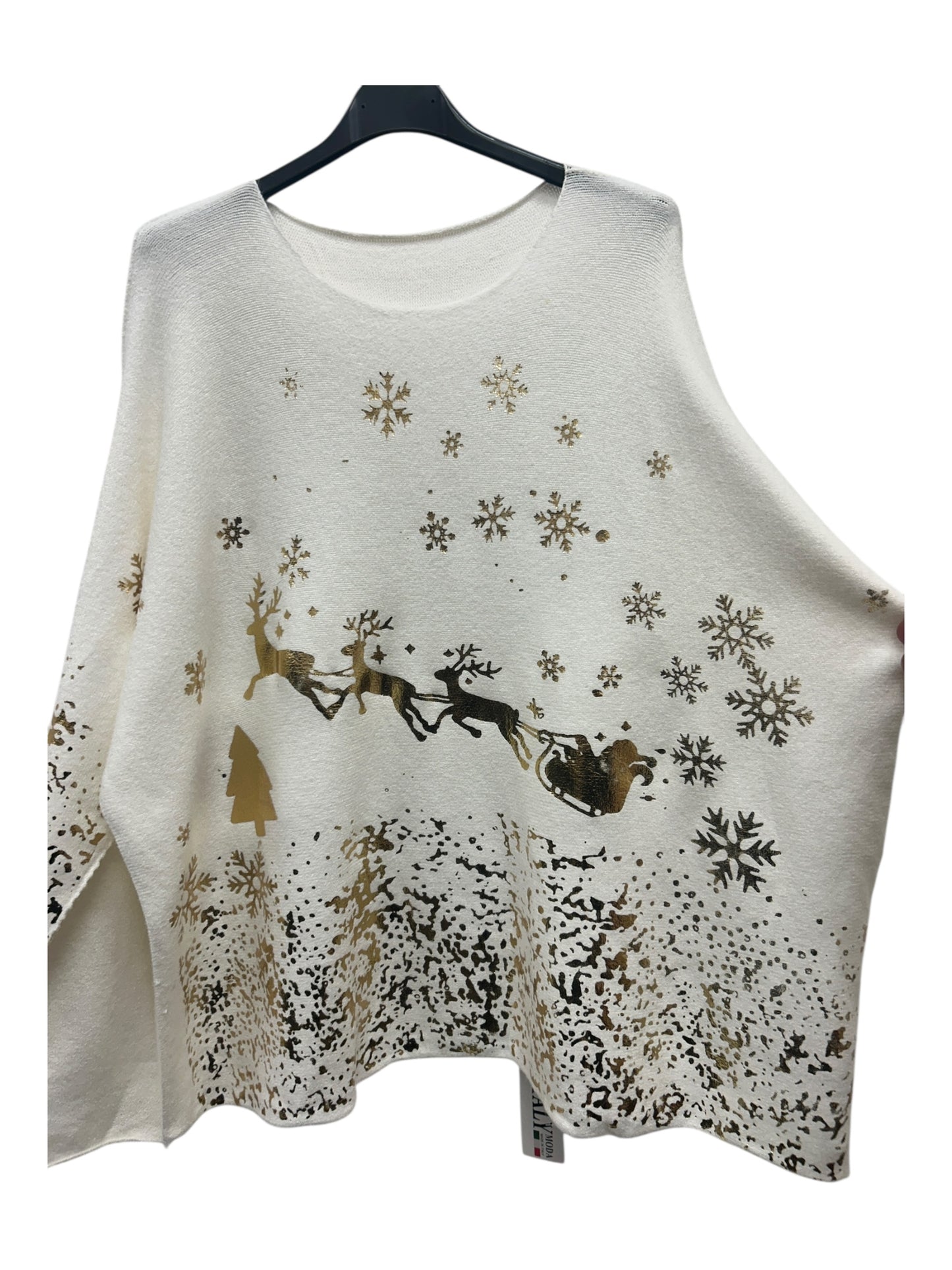 REINDEERS & SLEIGH Super Soft Oversized CHRISTMAS Jumper
